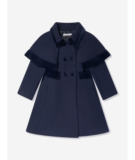 Patachou Girls Classic Coat in Navy pas cher chine