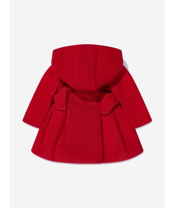 Patachou Girls Hooded Coat in Red Pour