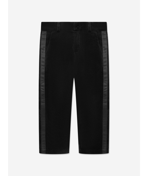 Patachou Boys Cotton Trousers in Black la colonne vertébrale