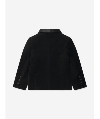 Patachou Boys Velvet Blazer in Black Faites des économies