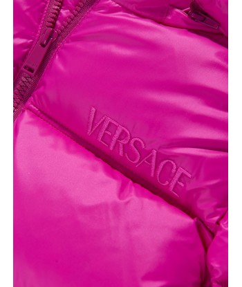 Versace Girls Down Padded Puffer Jacket in Pink Comparez plus de prix