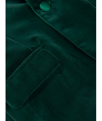 Patachou Boys Velvet Blazer in Green Voir les baskets