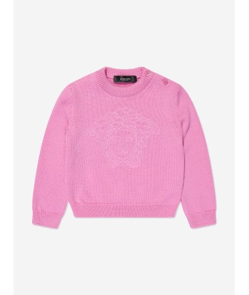 Versace Baby Girls Logo Jumper in Pink Le MVP de beaucoup