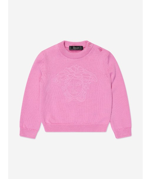 Versace Baby Girls Logo Jumper in Pink Le MVP de beaucoup