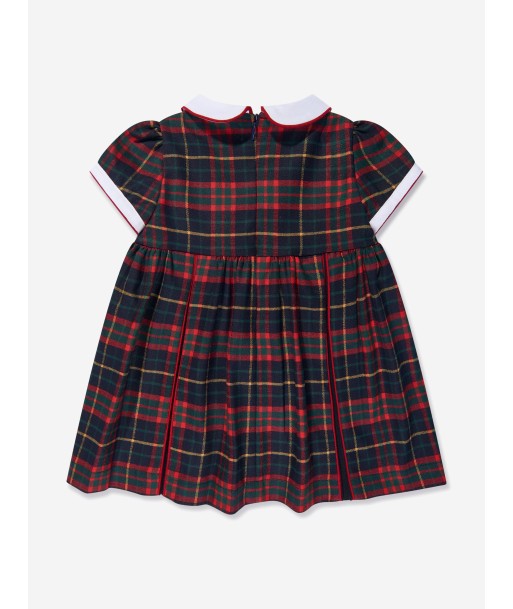 Patachou Baby Girls Tartan Dress in Navy en ligne