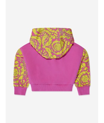 Versace Girls Barocco Logo Hoodie in Pink en linge