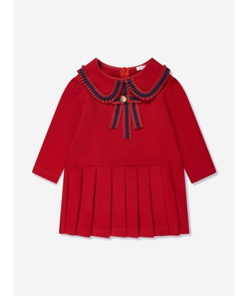 Patachou Baby Girls Jersey Pleated Dress in Red de votre