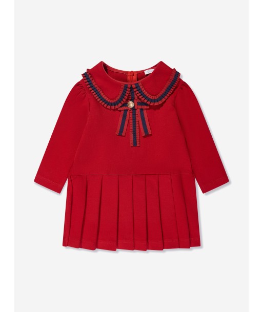 Patachou Baby Girls Jersey Pleated Dress in Red de votre