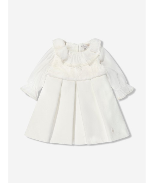 Patachou Baby Girls Faux Fur And Chiffon Dress in Ivory une grave pollution 