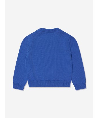 Versace Baby Boys Logo Jumper in Blue Dans la société mordern