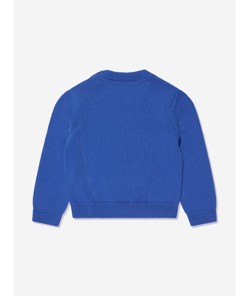 Versace Baby Boys Logo Jumper in Blue Dans la société mordern