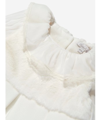 Patachou Baby Girls Faux Fur And Chiffon Dress in Ivory une grave pollution 