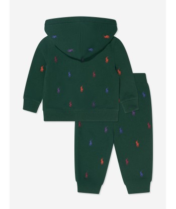 Ralph Lauren Baby Boys Logo Tracksuit in Green destockage