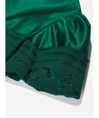 Patachou Girls Satin And Lace Dress in Green sélection de produits