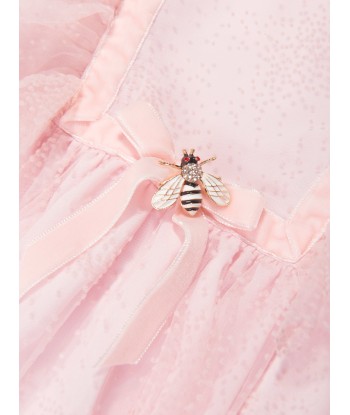 Patachou Girls Tulle Polka Dot Dress in Pink vous aussi creer 