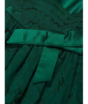 Patachou Girls Satin And Lace Dress in Green sélection de produits