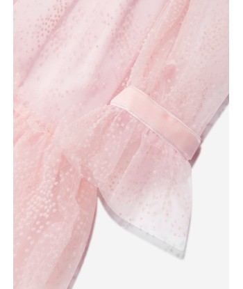 Patachou Girls Tulle Polka Dot Dress in Pink vous aussi creer 