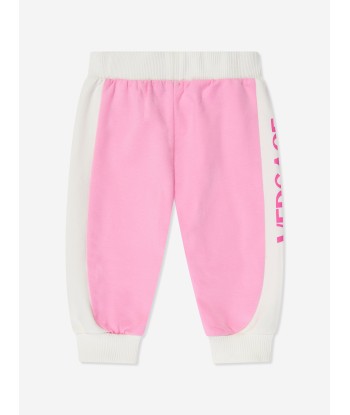 Versace Baby Girls Logo Joggers in Pink prix