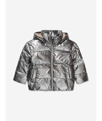 Bonpoint Girls Blythe Puffer Jacket in Silver À commander