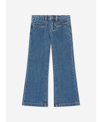 Bonpoint Girls Bestie Wide Leg Jeans in Blue Par le système avancé 