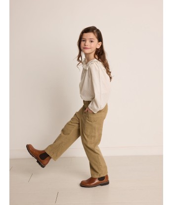 Bonpoint Girls Looping Trousers in Beige Comparez et commandez 