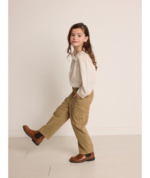 Bonpoint Girls Looping Trousers in Beige Comparez et commandez 