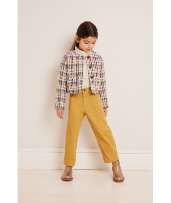 Bonpoint Girls Looping Trousers in Yellow acheter