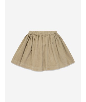 Bonpoint Girls Suzon Cotton Skirt in Beige Amélioration de cerveau avec