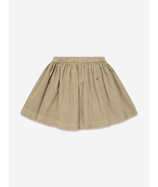 Bonpoint Girls Suzon Cotton Skirt in Beige Amélioration de cerveau avec