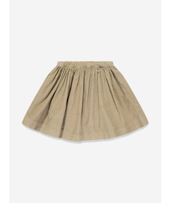 Bonpoint Girls Suzon Cotton Skirt in Beige Amélioration de cerveau avec