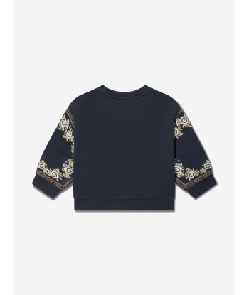 Bonpoint Girls Dolores Sweatshirt in Navy 2023