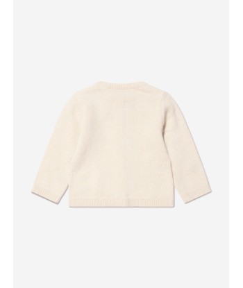 Bonpoint Baby Girls Telnie Wool Cardigan in Ivory pas cher chine