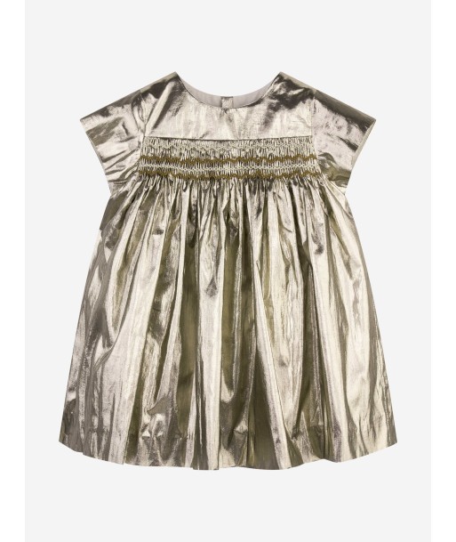 Bonpoint Baby Girls MaruskaSmocked Dress in Gold chez Cornerstreet bien 