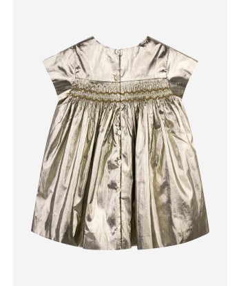 Bonpoint Baby Girls MaruskaSmocked Dress in Gold chez Cornerstreet bien 