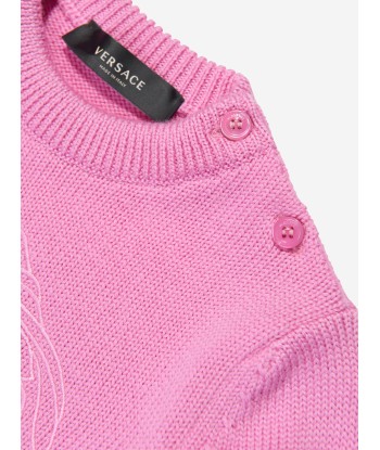 Versace Baby Girls Logo Jumper in Pink Le MVP de beaucoup