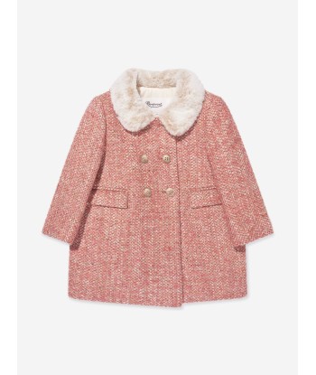 Bonpoint Baby Girls Moka Coat in Pink le des métaux précieux