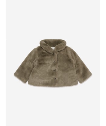 Bonpoint Baby Girls Faux Fur Jacket ion Brown JUSQU'A -70%! 