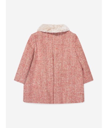 Bonpoint Baby Girls Moka Coat in Pink le des métaux précieux