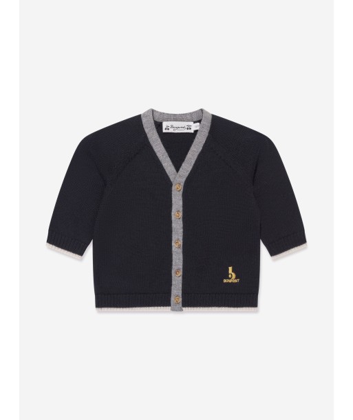 Bonpoint Baby Boys Teotim Wool Cardigan in Navy Le MVP de beaucoup