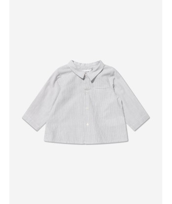 Bonpoint Baby Boys Boubou Shirt in Grey 2023