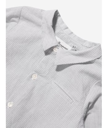 Bonpoint Baby Boys Boubou Shirt in Grey 2023