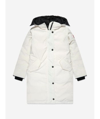 Canada Goose Girls Brittania Parka in White en ligne des produits 