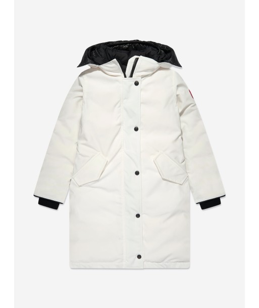 Canada Goose Girls Brittania Parka in White en ligne des produits 