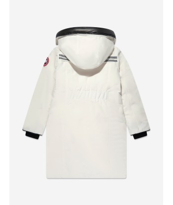 Canada Goose Girls Brittania Parka in White en ligne des produits 