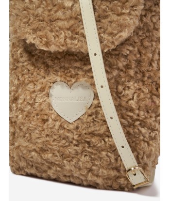 Monnalisa Girls Fuax Fur Shoulder Bag in Beige commande en ligne