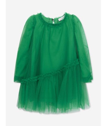 Monnalisa Girls Tulle Occasion Dress in Green store