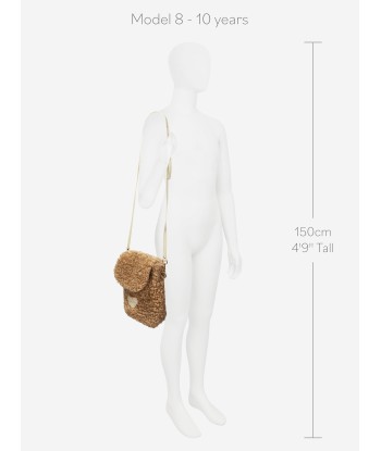 Monnalisa Girls Fuax Fur Shoulder Bag in Beige commande en ligne