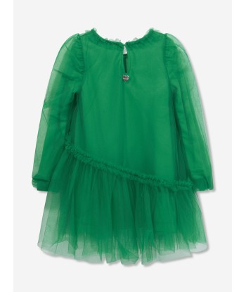 Monnalisa Girls Tulle Occasion Dress in Green store