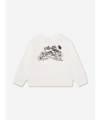 Monnalisa Girls Pink Panther Sweatshirt in Ivory Amélioration de cerveau avec