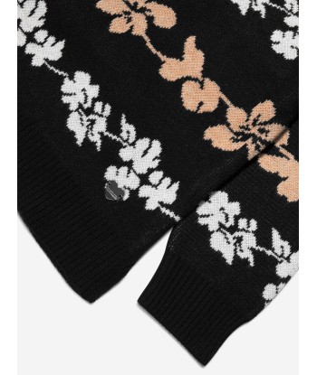 Monnalisa Girls Jacquard Knitted Jumper in Black 2023